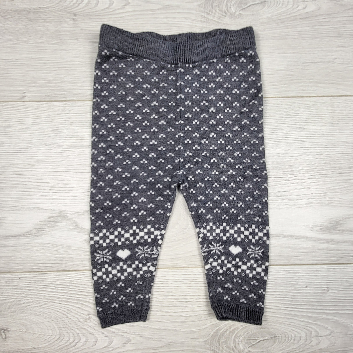 George grey patterned sweater leggings. Size 3-6 months