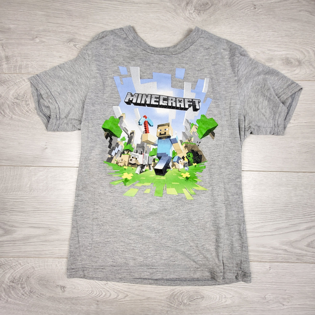 Grey Minecraft t-shirt. Size medium (8ish)