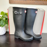NEW in box - Hunter matte black rain boots. Youth size 5 (girls) - sorry, no shipping