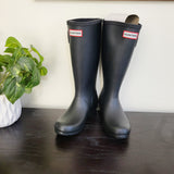 NEW in box - Hunter matte black rain boots. Youth size 5 (girls) - sorry, no shipping