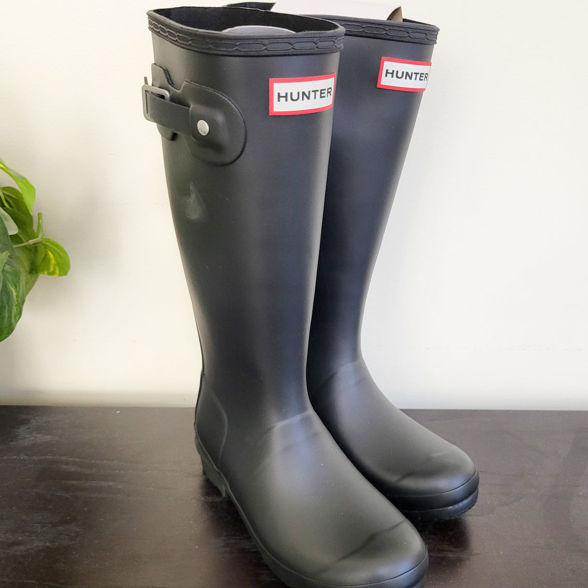 NEW in box - Hunter matte black rain boots. Youth size 5 (girls) - sorry, no shipping