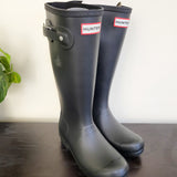 NEW in box - Hunter matte black rain boots. Youth size 5 (girls) - sorry, no shipping