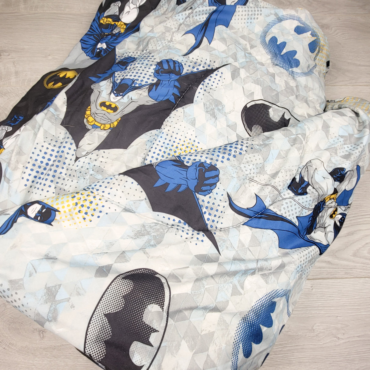 Batman reversible twin sized blanket (sorry, no shipping)
