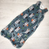 Perlimpinpin plush sleep bag with beavers. Size 6-18 months