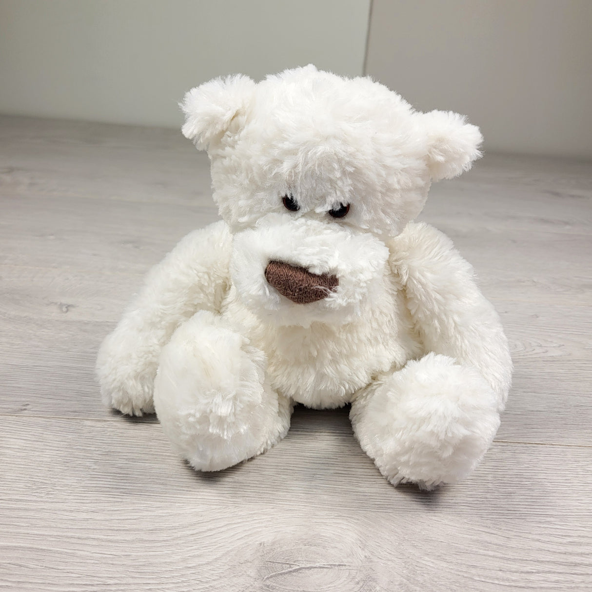 White plush teddy bear