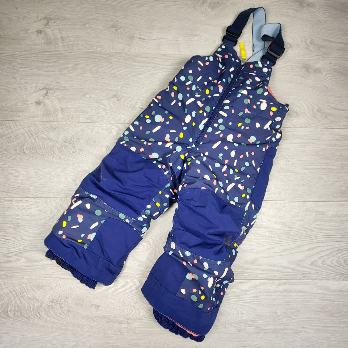 MEC navy confetti print snow pants. Size 2T