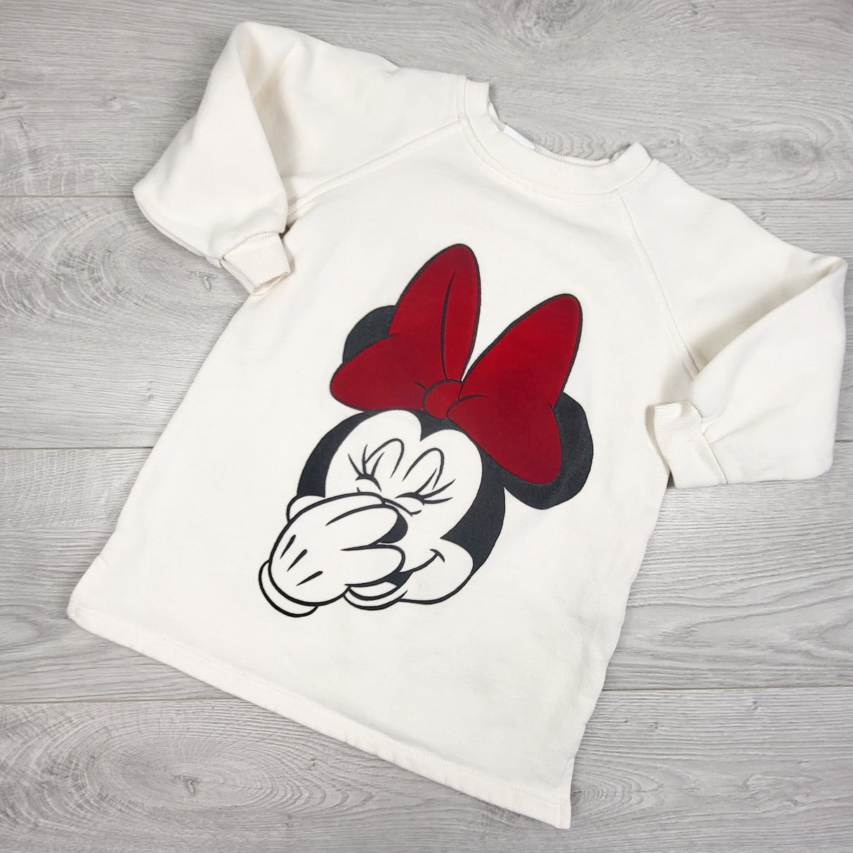 Zara x Disney Minnie Mouse sweatshirt dress. Size 2/3T