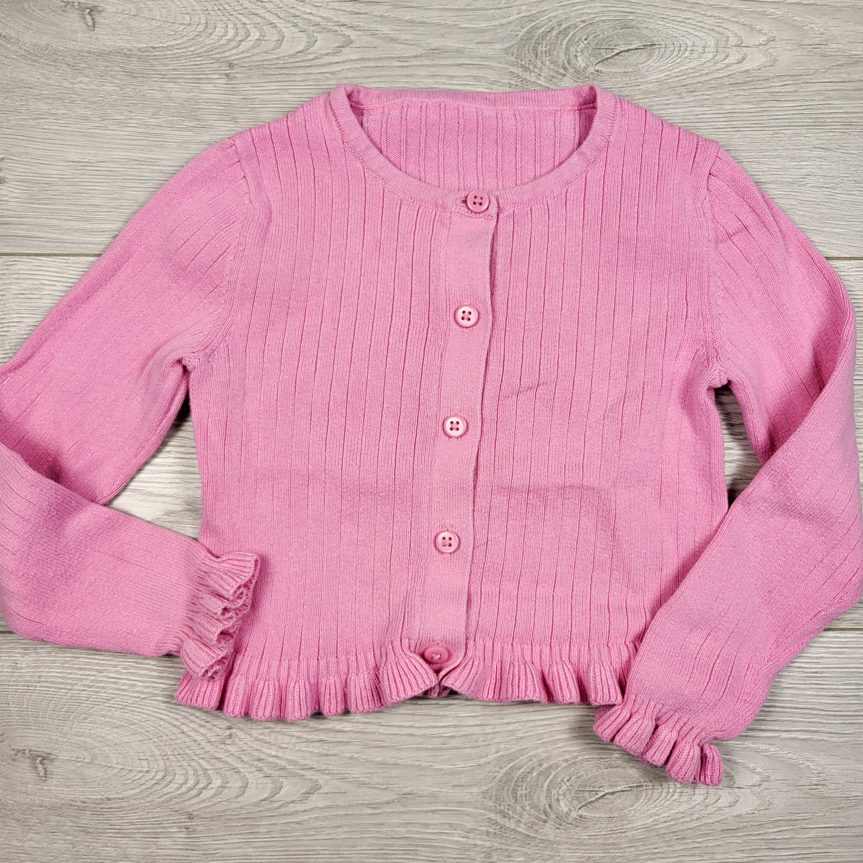 Dunnes pink ribbed cardigan sweater. Size 4/5T