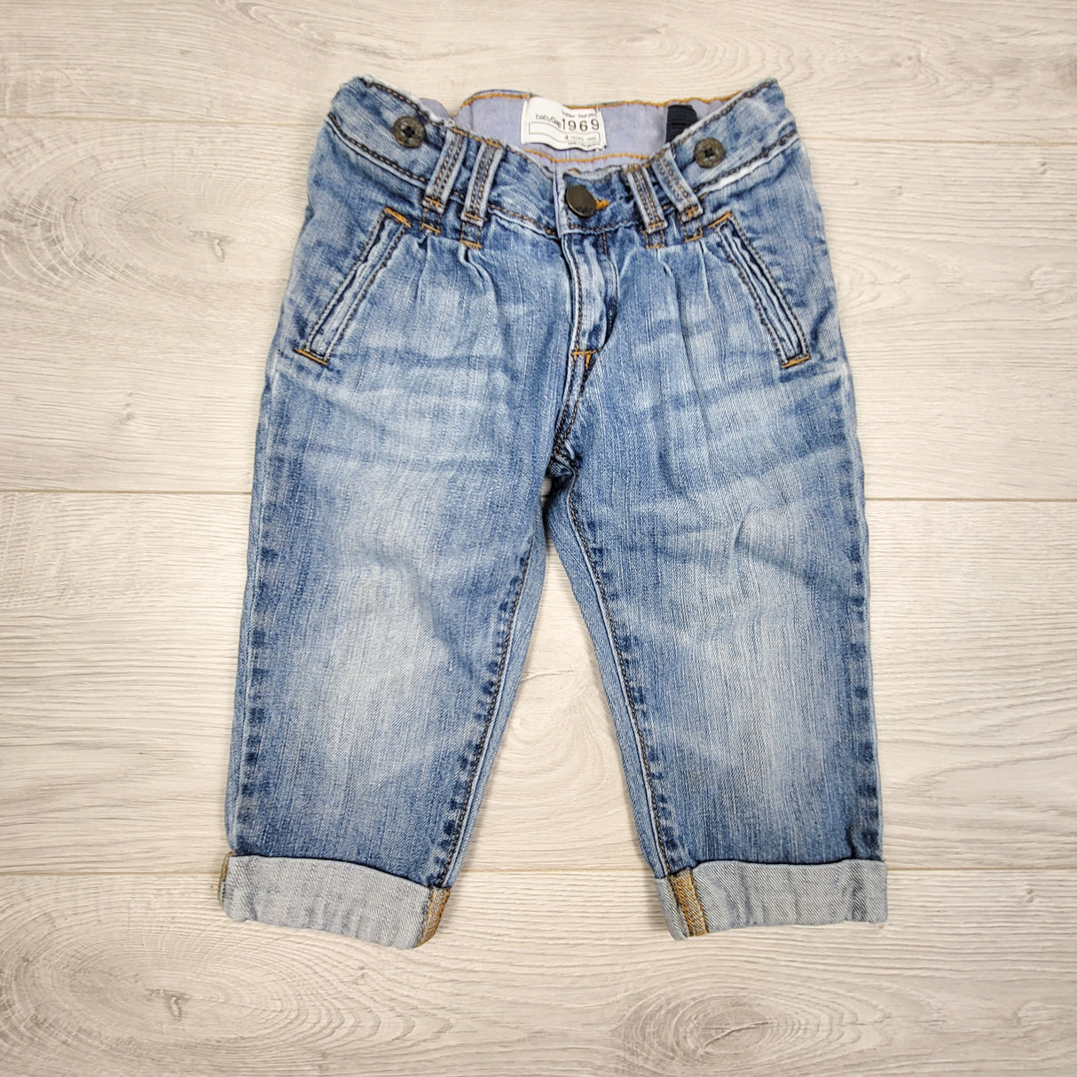 Gap 1969 cuffed jeans with pleats. Size 4T