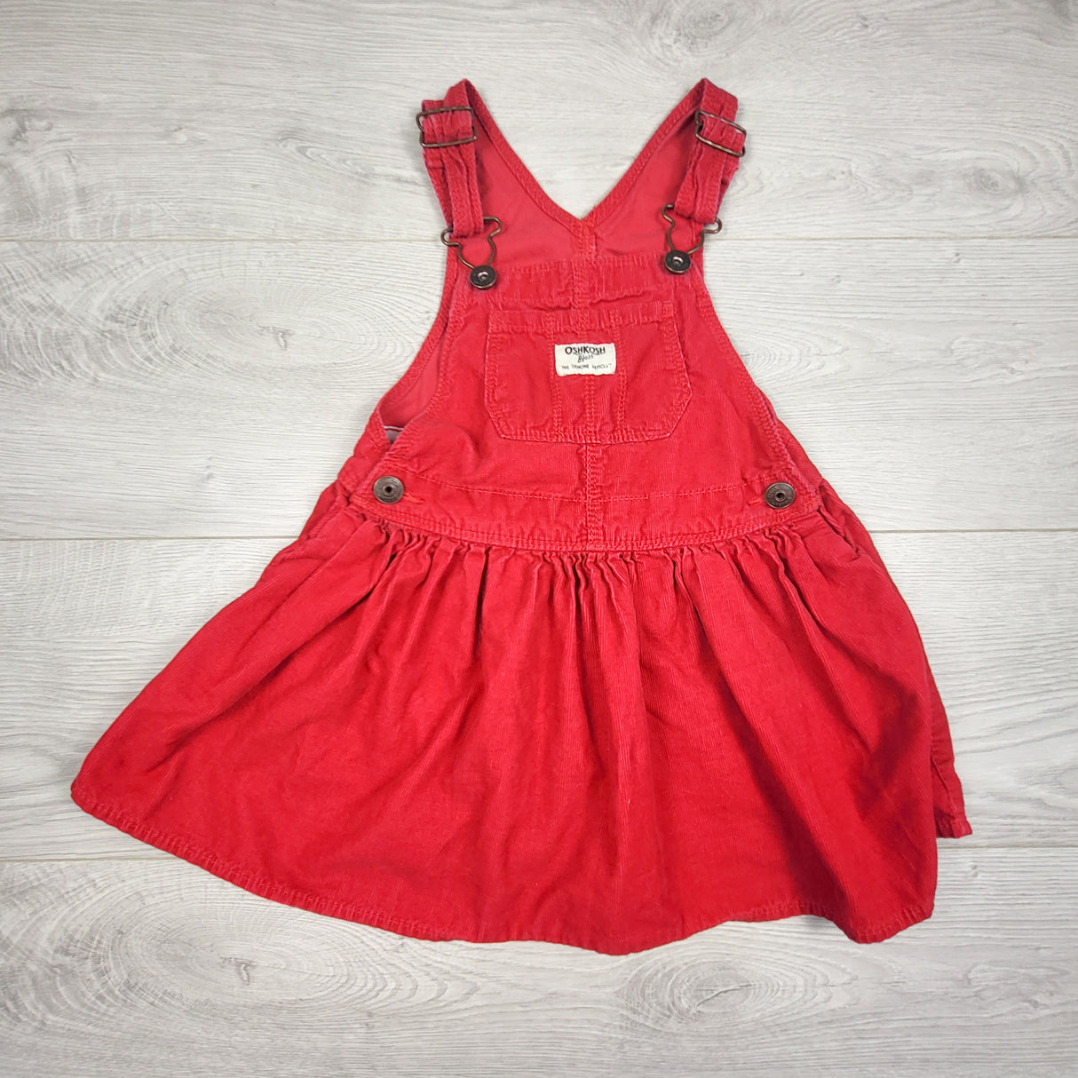 Oshkosh red corduroy dress. Size 4T