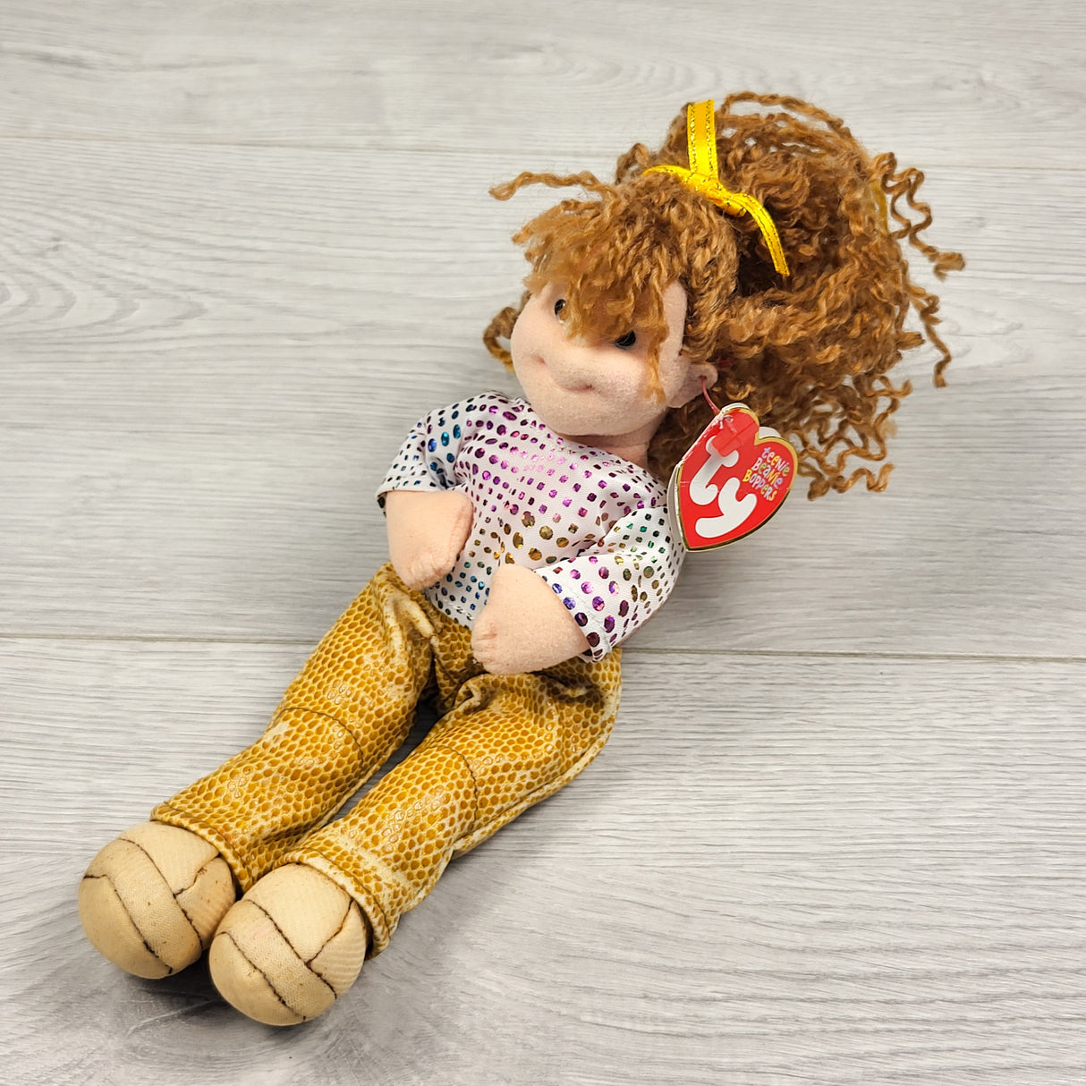 NEW - Vintage Ty Beanie Boppers "Lucky Linda" plush doll