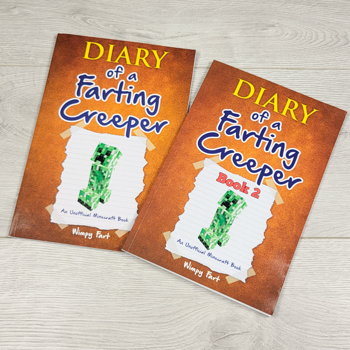 Pair of Minecraft Diary of a Farting Creeper books