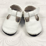 Jack and Lily white leather "My Flexx" t-bar shoes. Size 18-24 months
