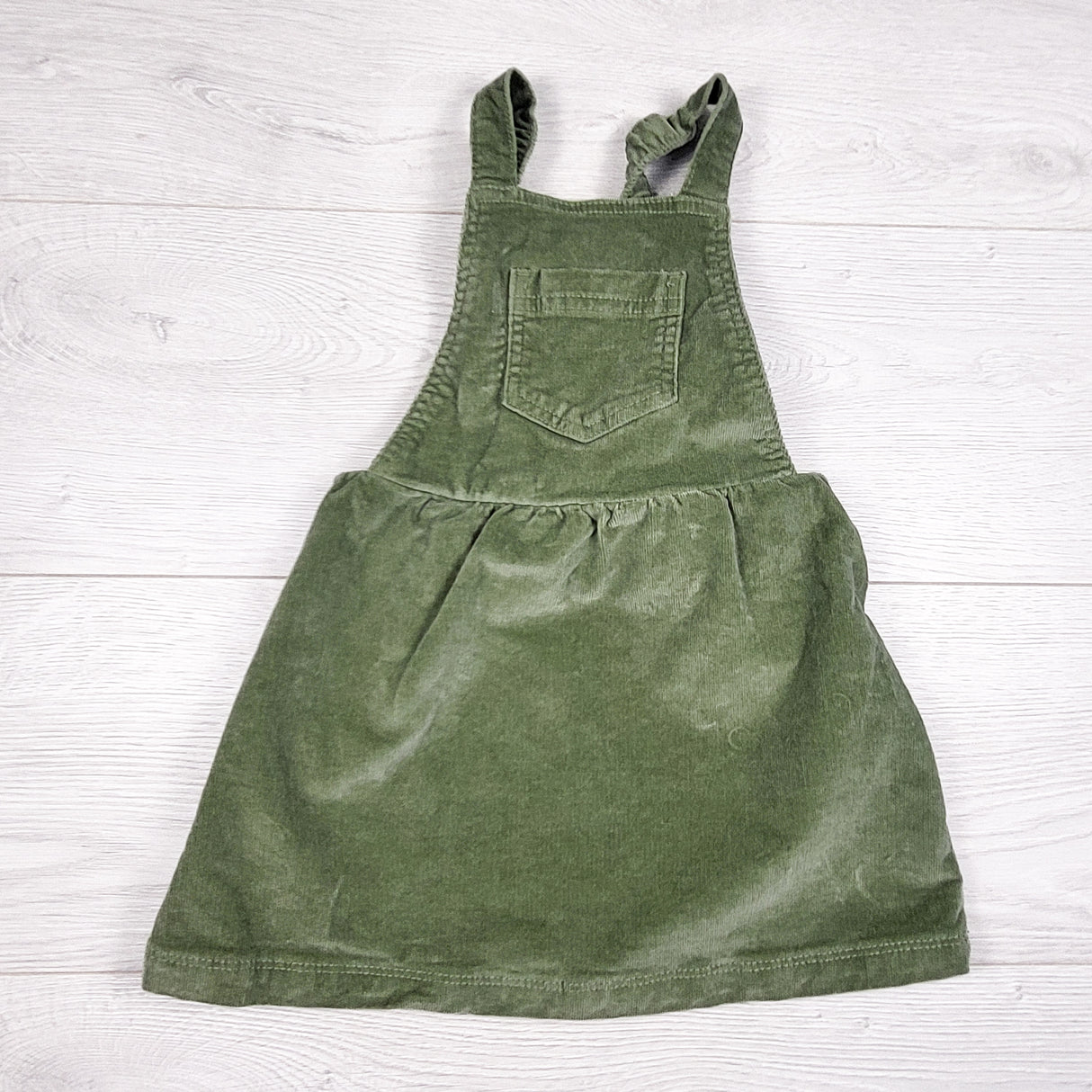 Joe green corduroy dress. Size 18-24 months
