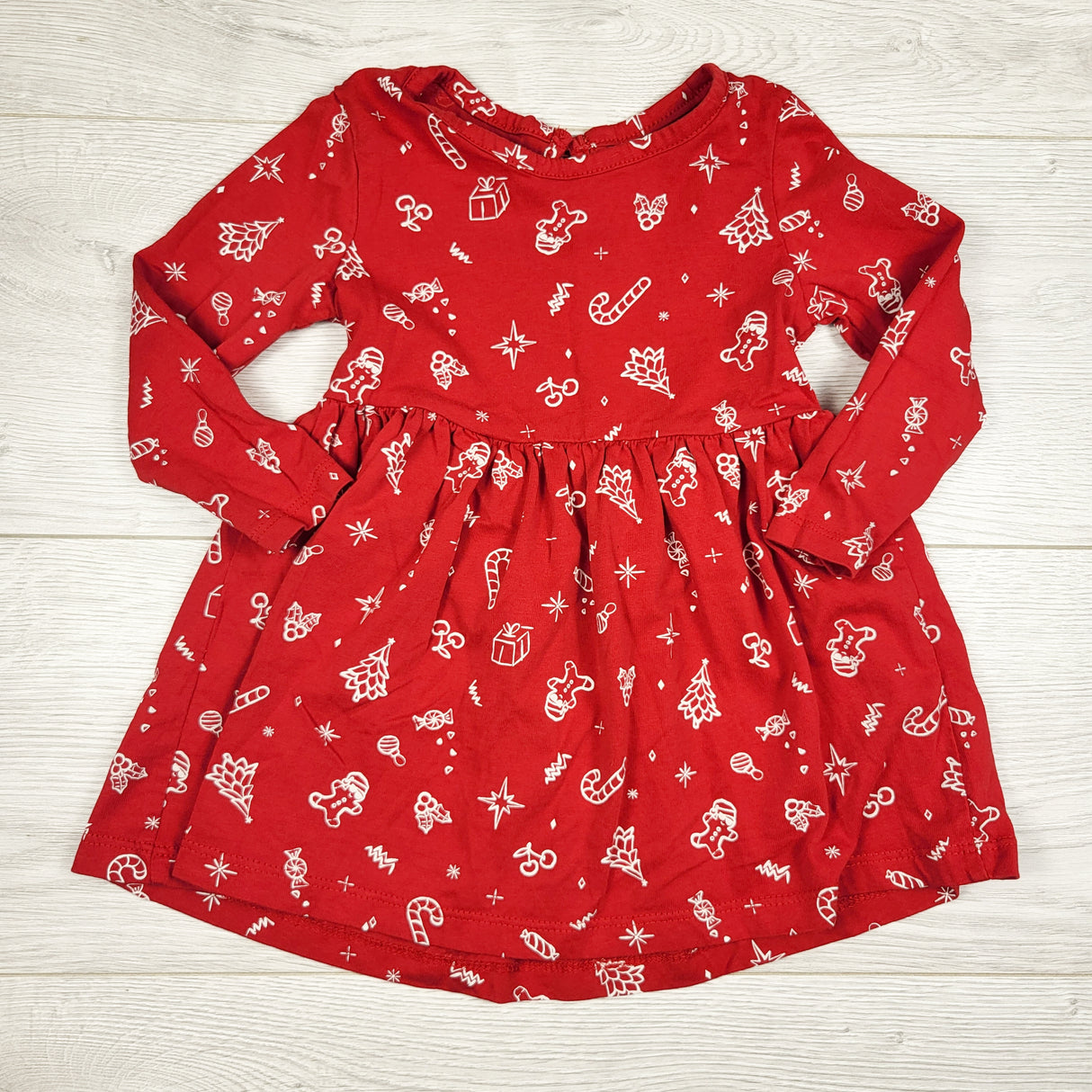 George red Christmas themed skater dress. Size 12-18 months