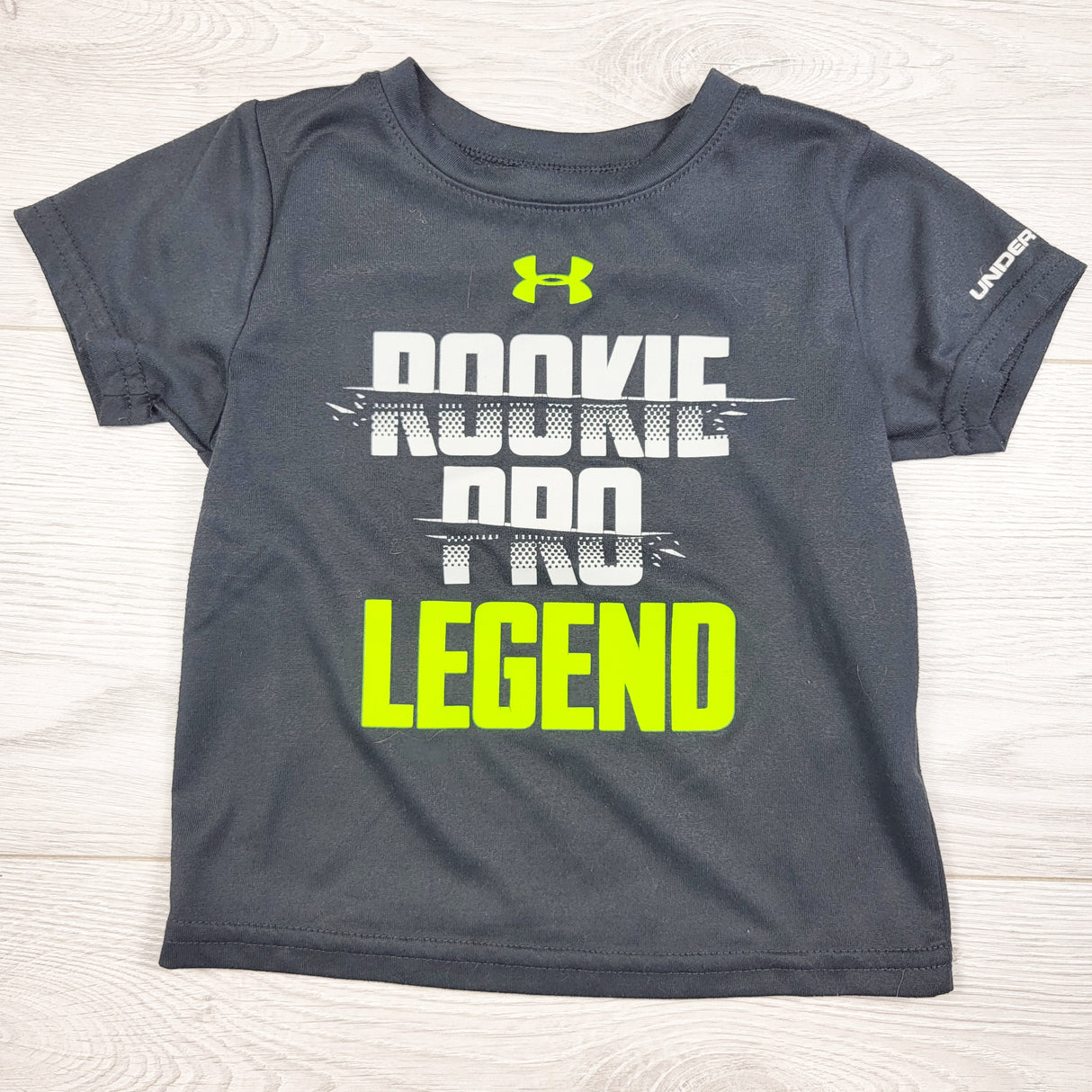 Under Armour grey "Legend" heatgear t-shirt. Size 12 months