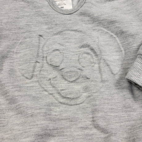 Disney grey 101 Dalmatians hoodie with embossed dog. Size 9 months