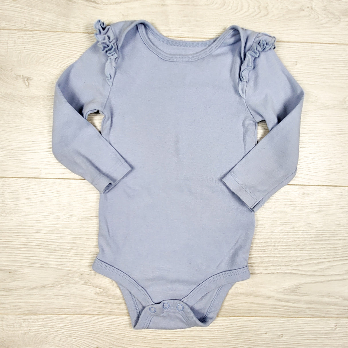 Joe blue bodysuit with ruffles. Size 6-12 months