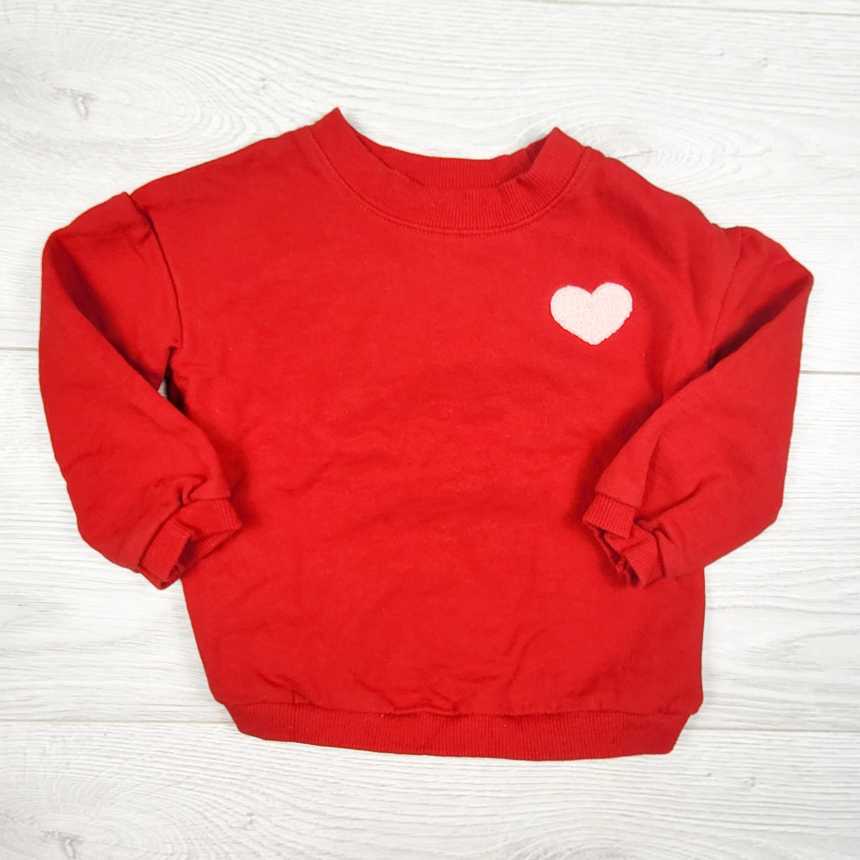 Carters red sweatshirt with chenille heart. Size 18 months