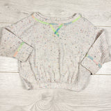 Old Navy speckled waffle knit long sleeve top. Size 12-18 months