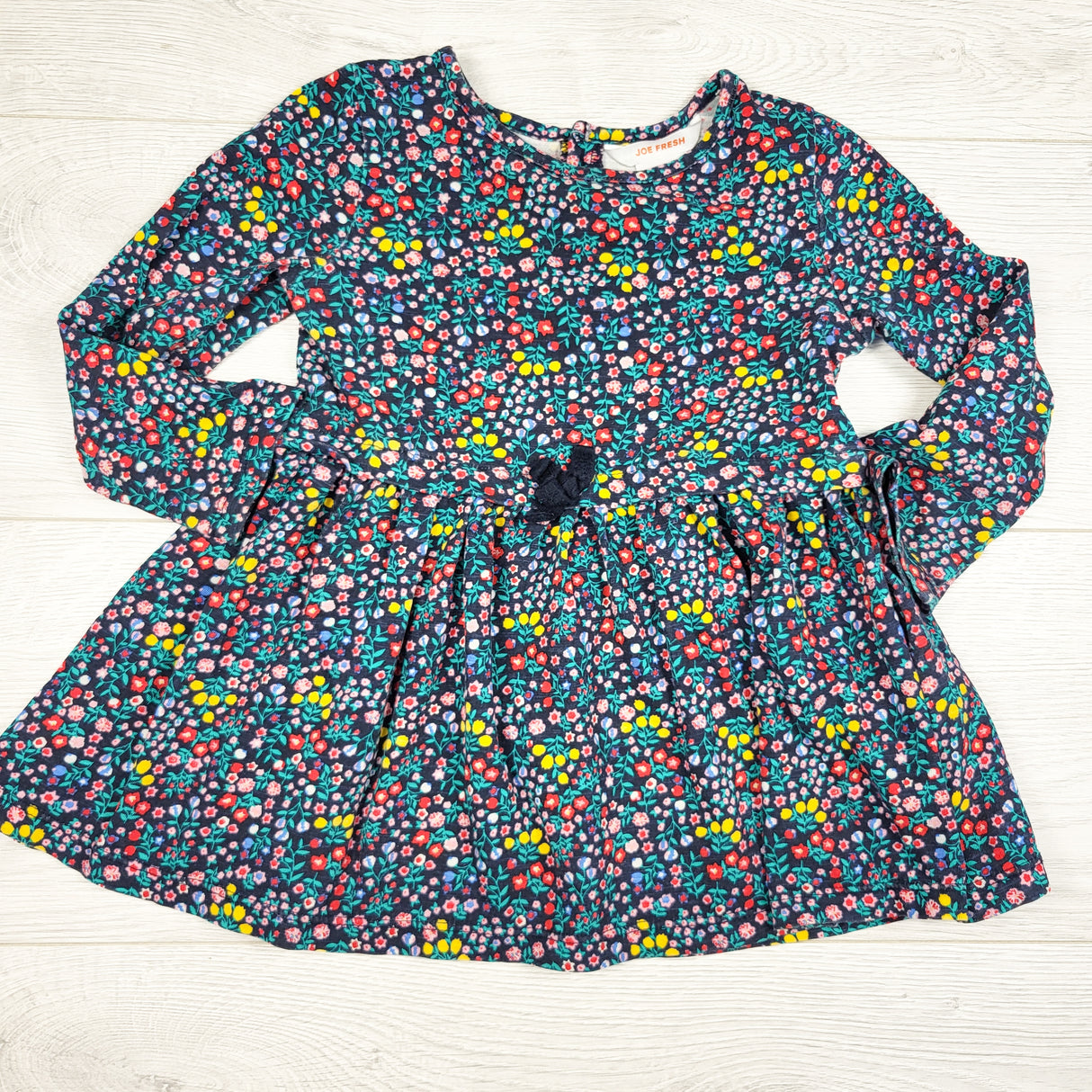 Joe navy floral print dress. Size 18-24 months