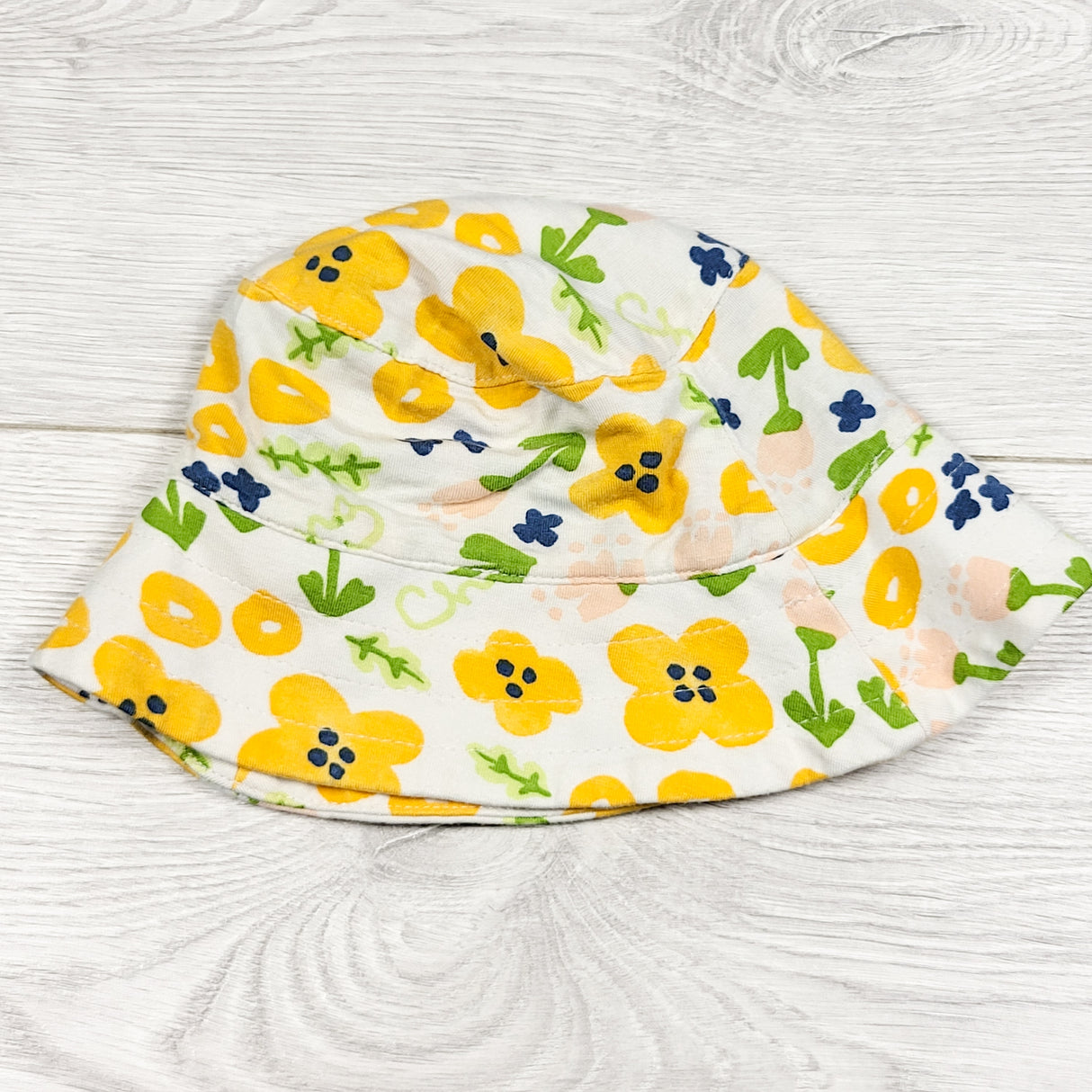 Chaang floral print cotton bucket hat. Size 0-6 months