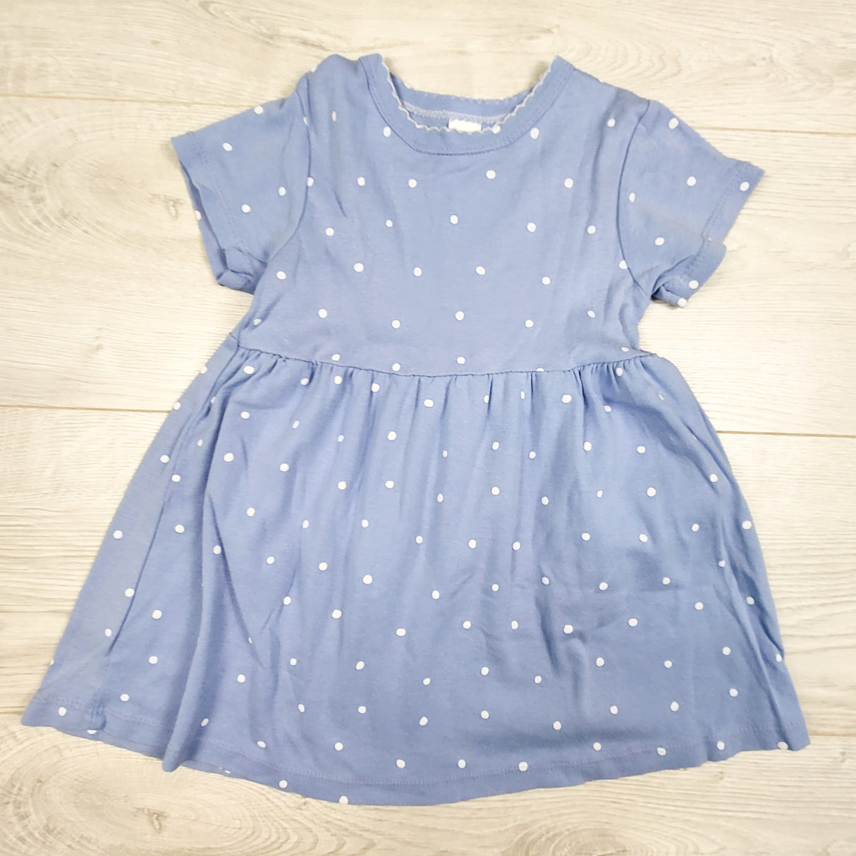 Blue polka dot dress. Size 3T
