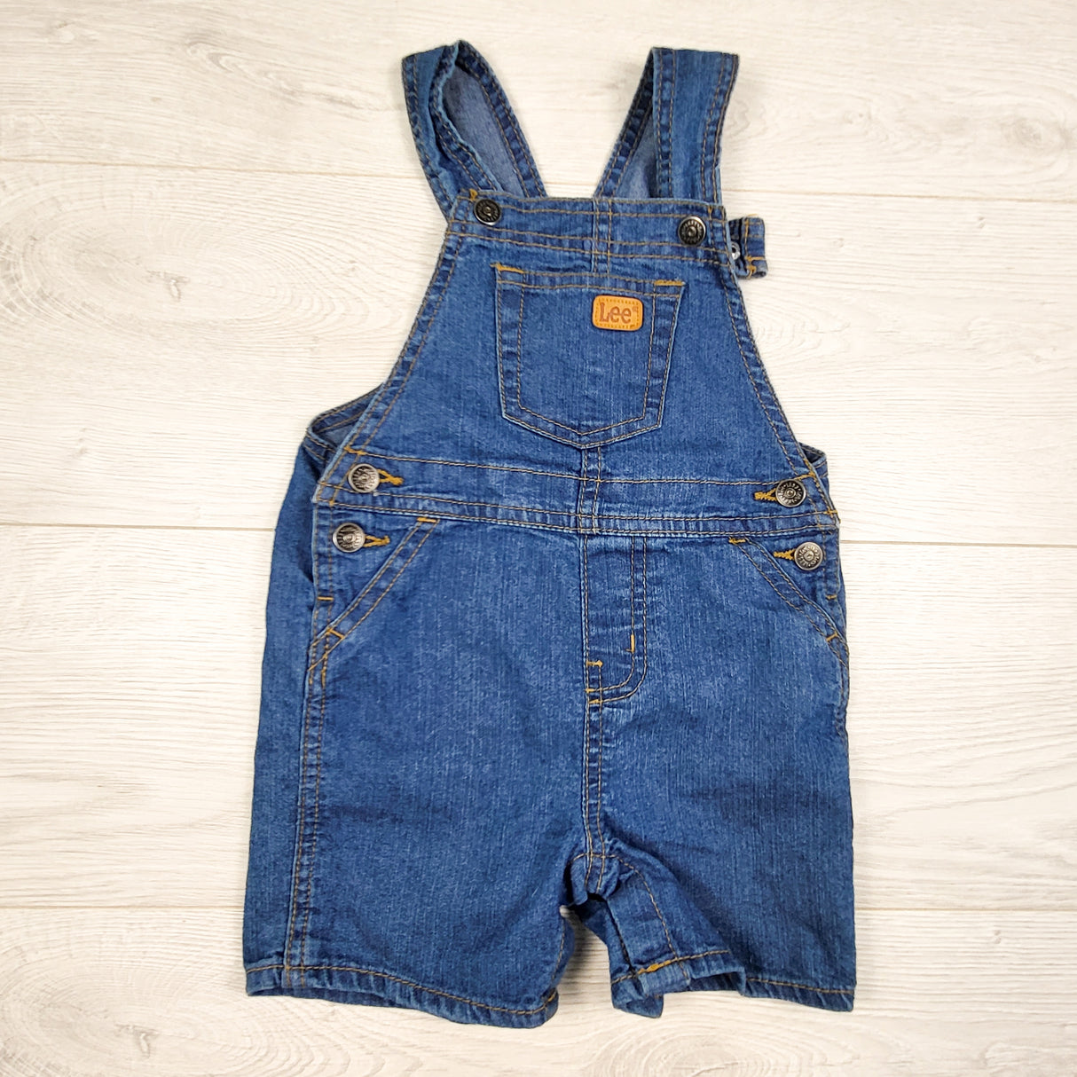 Lee denim shortalls. Size 24 months