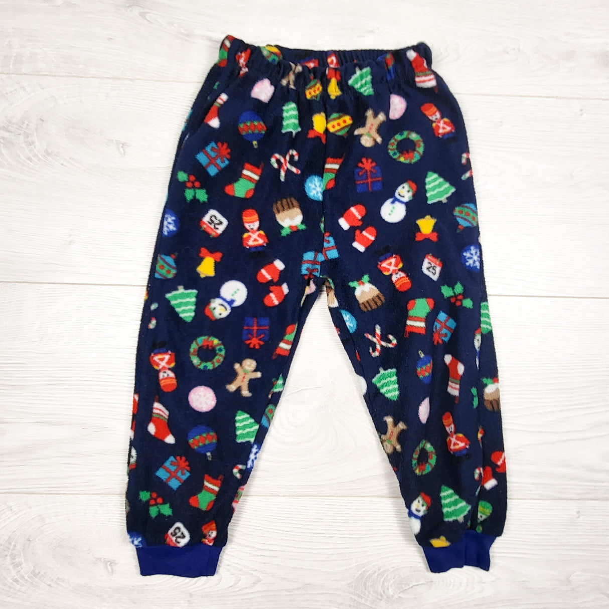 George navy Christmas themed fleece PJ pants. Size 2T
