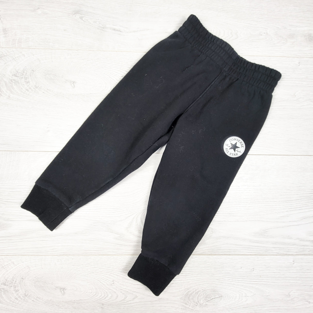 Converse black fleecy lined joggers. Size 2T