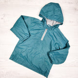 Old Navy teal jersey lined hooded windbreaker. Size 4T - AS IS