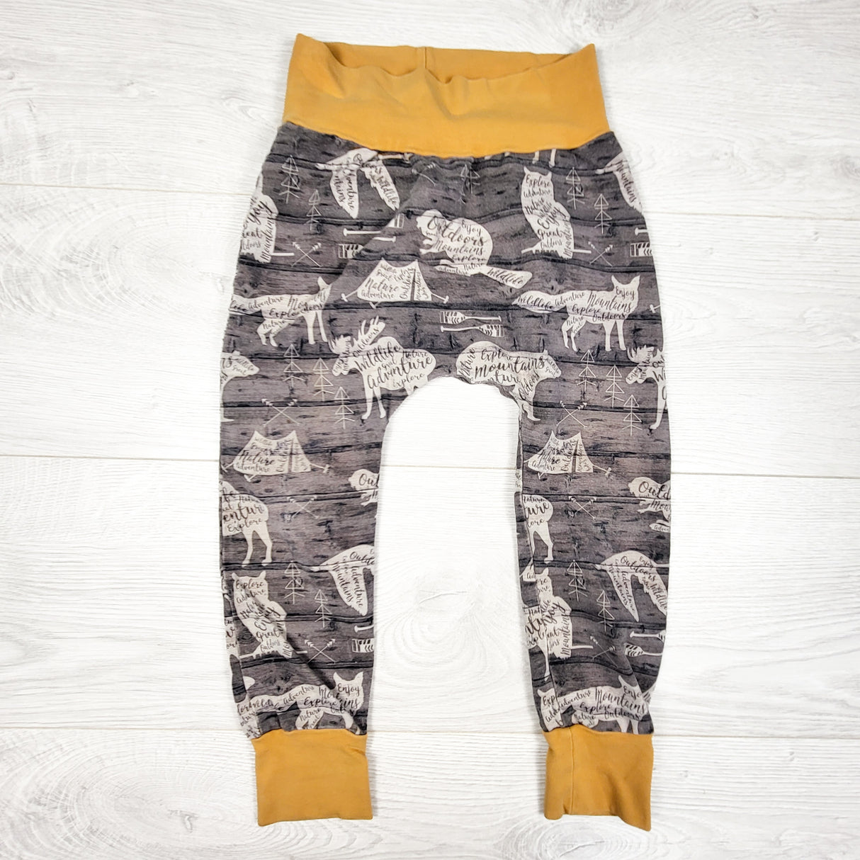 Sher Love Baby handmade grow with me pants. Size 2/3T