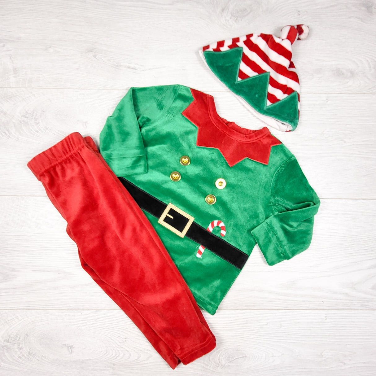 George 3pc velour elf suit. Size 6-12 months