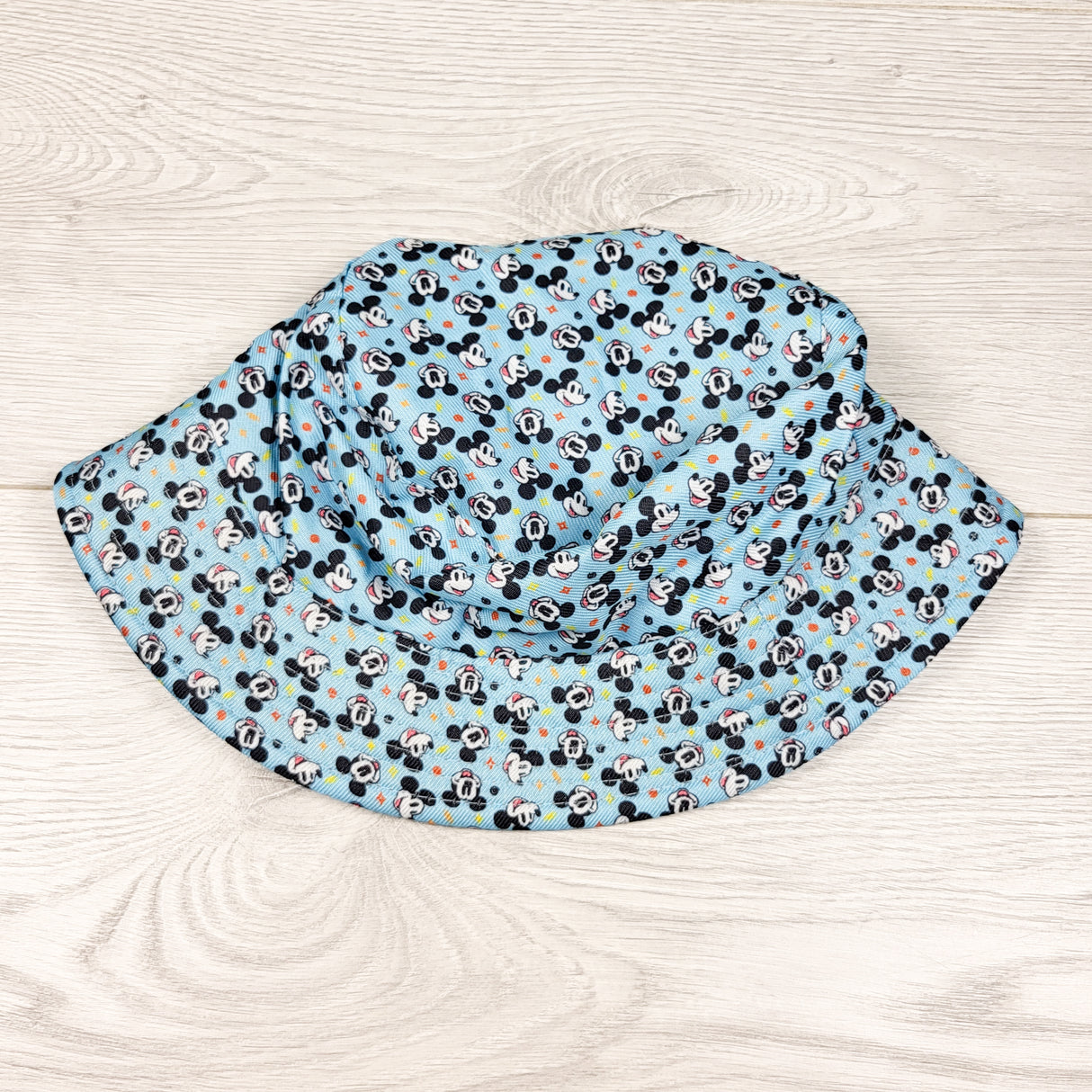 Blue Mickey Mouse bucket hat. Approx 12-24 months