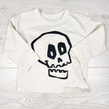 H and M white long sleeve top with skull. Size 18-24 months - AS IS