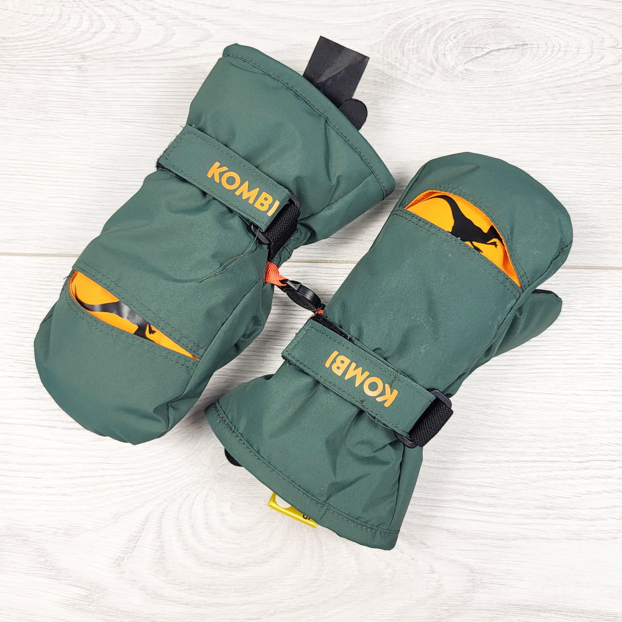 Kombi Jurassic Park mittens. Size large (5 to 6 Years)