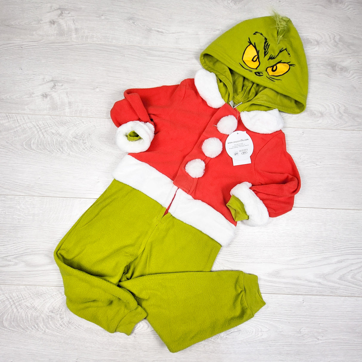 NEW - The Grinch plush onesie. Size 3T