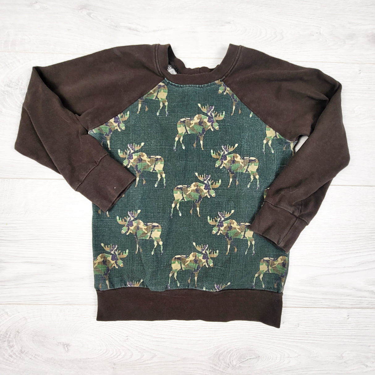J.R. Benson and Apparel handmade pullover with moose. Size 3T
