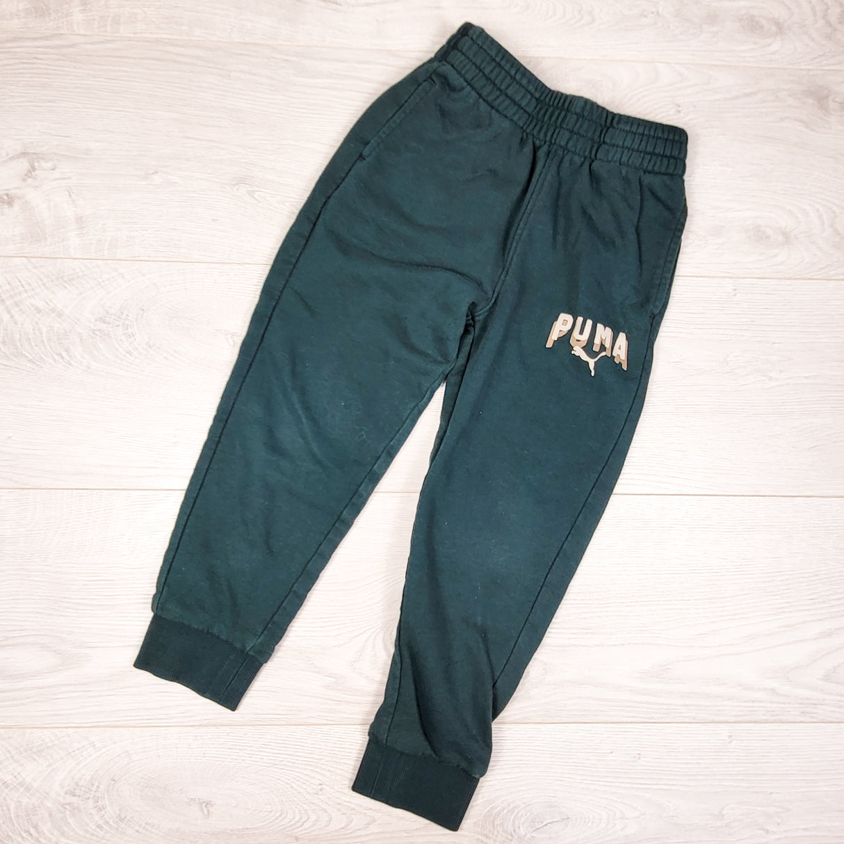 Puma forest green joggers. Size 5T