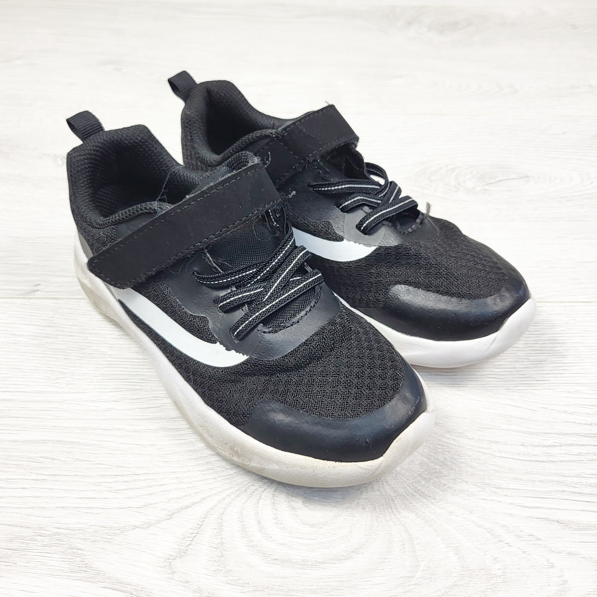 Athletic Works black velcro running shoes. Size 12