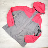 Gerry pink and grey mesh lined hooded rain jacket. Size 14/16 - AS IS