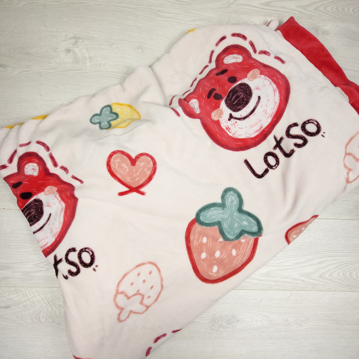 Disney Toy Story "Lotso" Huggin' Bear Fleece Throw Blanket (sorry, no shipping)