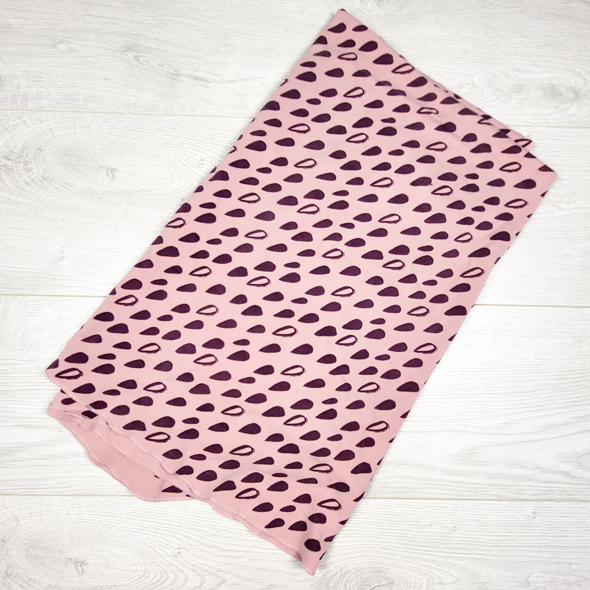 Parade Organics pink organic cotton rain drop pattern "everything" blanket