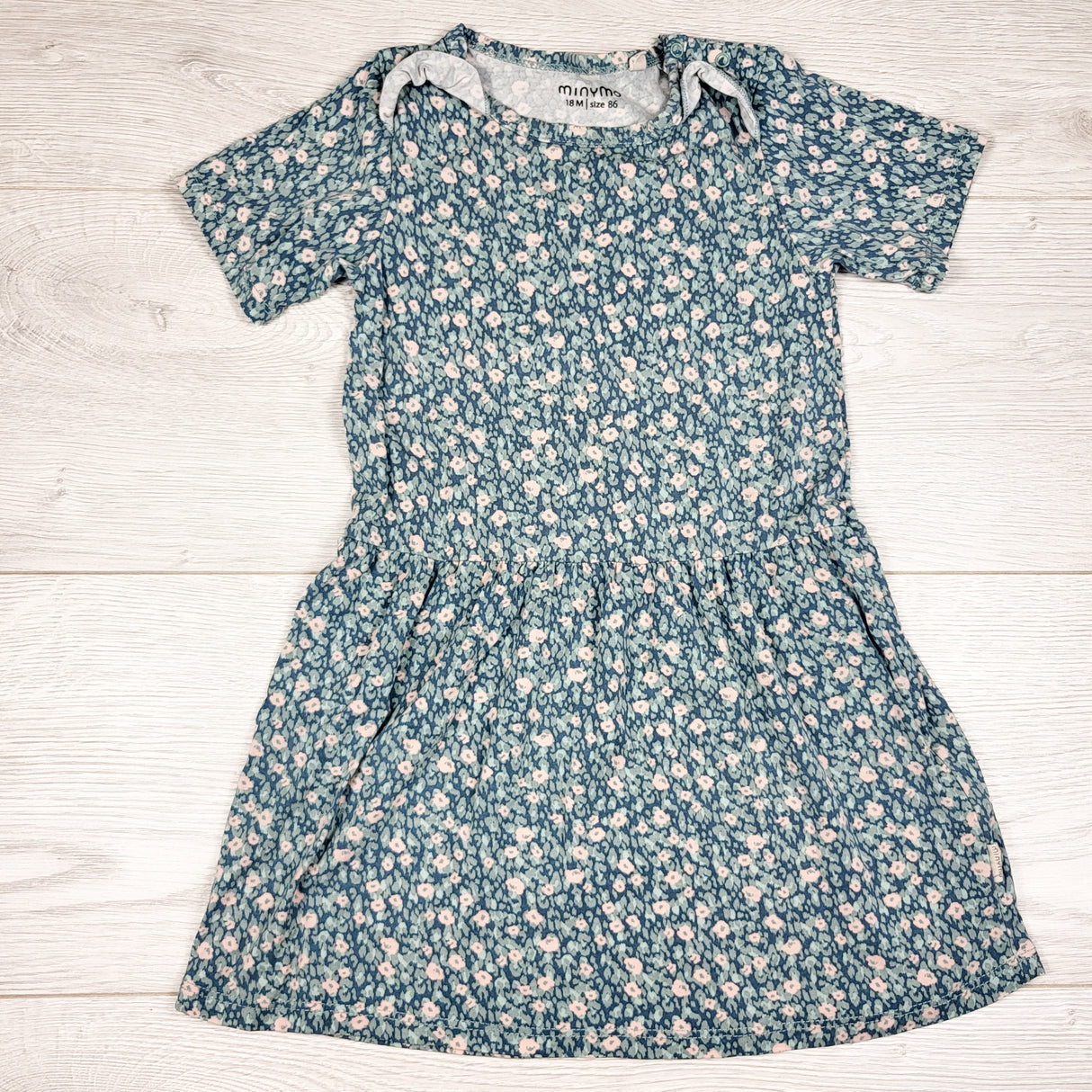 Minymo floral print rayon dress. Size 18 months