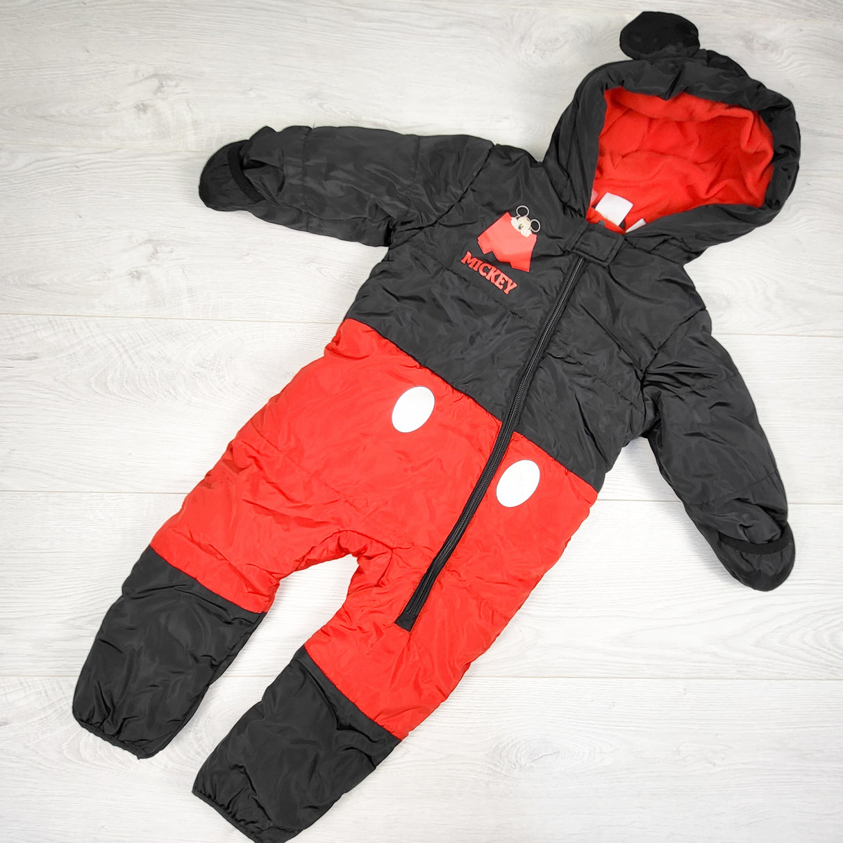 Disney Baby fleece lined Mickey Mouse snow suit. Size 18-24 months