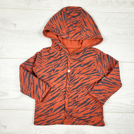 Noppies orange reversible "Amuga" cardigan. Size 4-6 months
