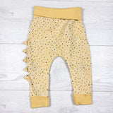 Mothercare yellow dot patterned pants with scales. Size 9-12 months