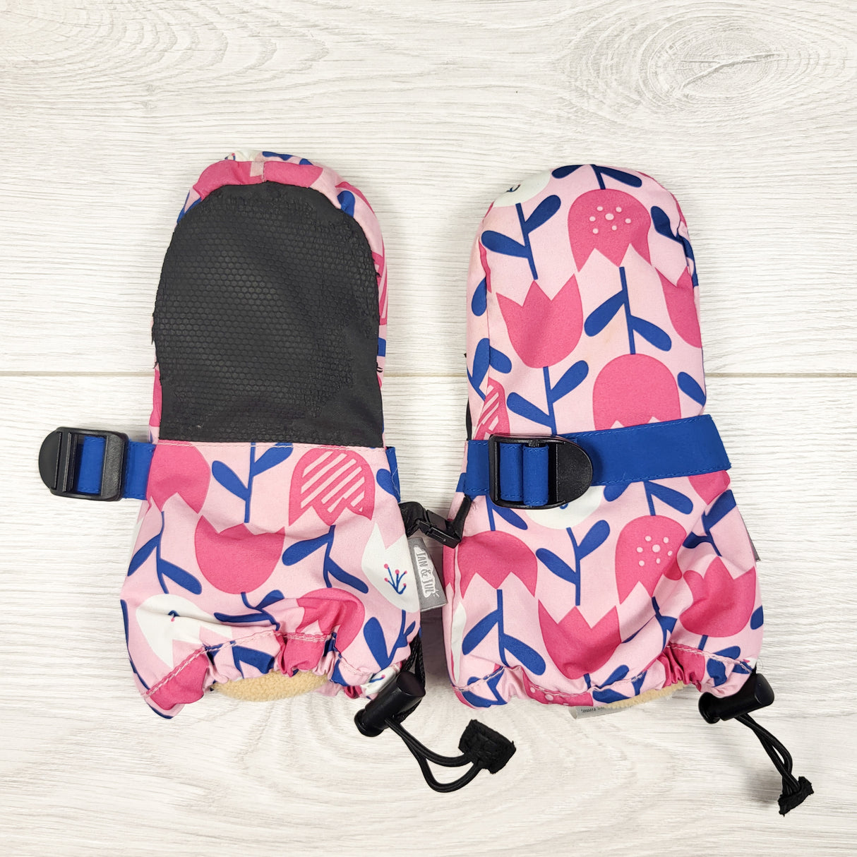 Jan and Jul tulip print waterproof mittens. Size XS(0-2 Years)