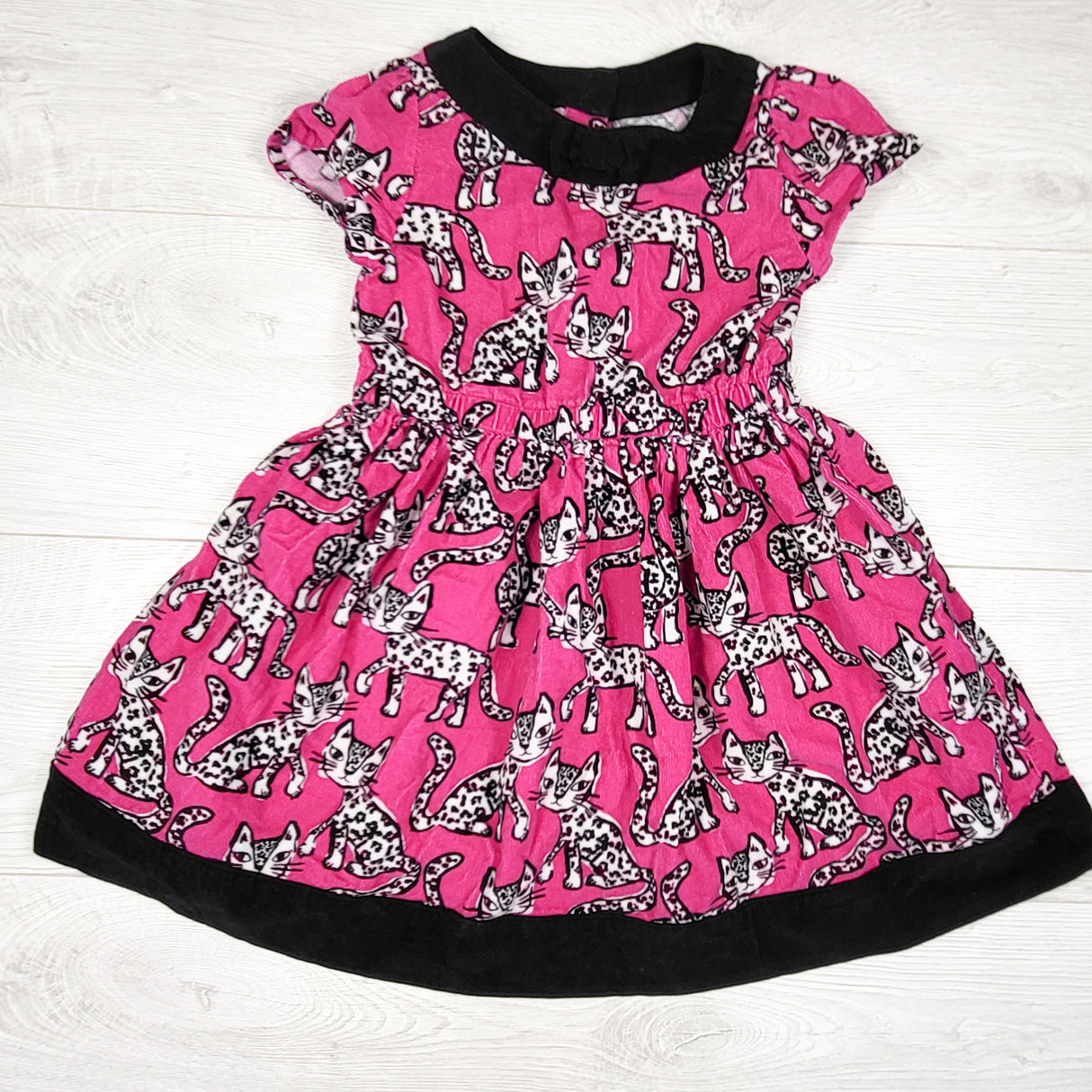 Gymboree pink corduroy dress with cats. Size 4T