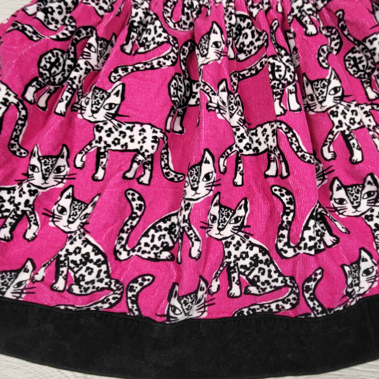 Gymboree pink corduroy dress with cats. Size 4T